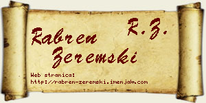 Rabren Zeremski vizit kartica